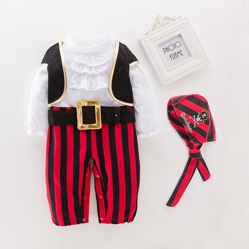 Ropa de Cosplay de capitán pirata, disfraz de Halloween y Navidad para niños, disfraz de pirata