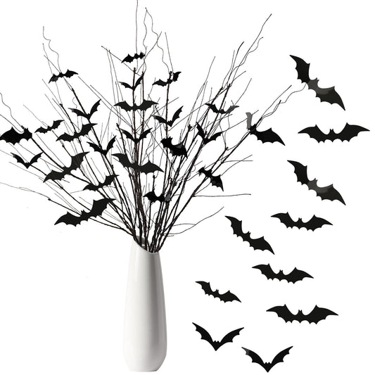Ramas de sauce rizado, tallos artificiales flexibles para Halloween u otras celebraciones