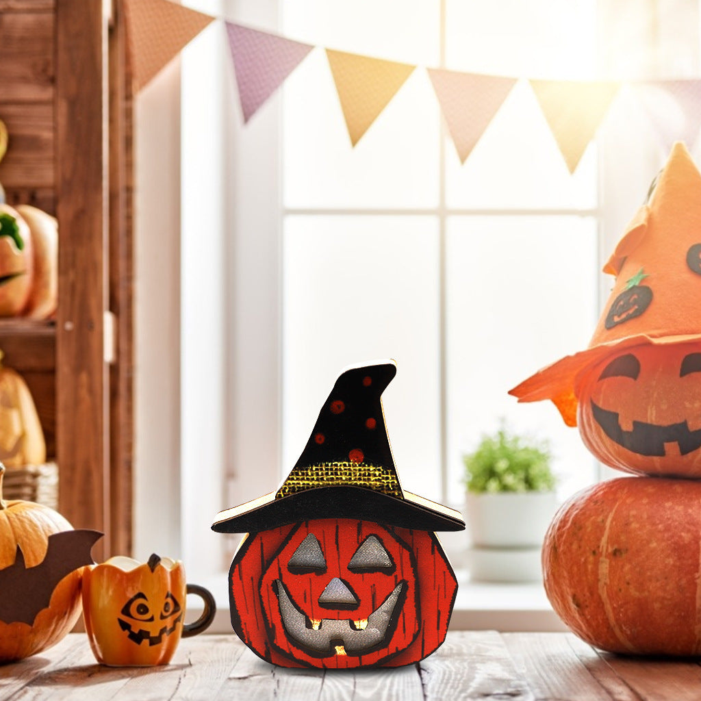  Lámparas creativas en madera para Halloween