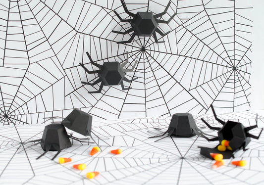 Kit de araña geométrica para Halloween - Conjunto de 6