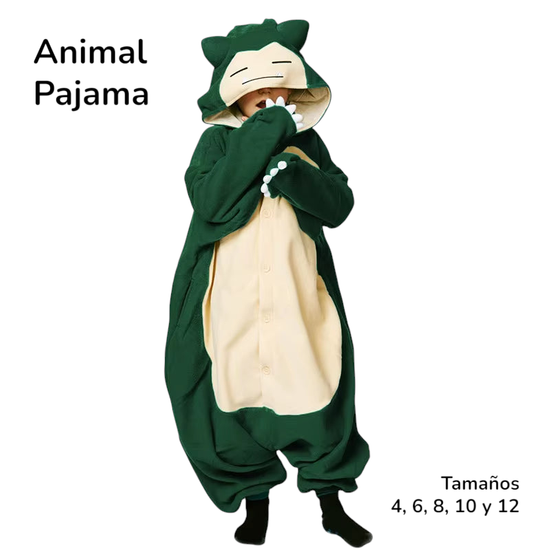 Pijama Kigurumi de animal para niños, mameluco de lana de cuerpo entero, ropa de dormir y disfraz de cosplay para Halloween