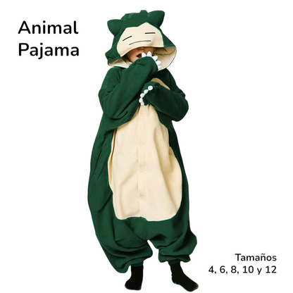 Pijama Kigurumi de animal para niños, mameluco de lana de cuerpo entero, ropa de dormir y disfraz de cosplay para Halloween
