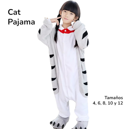 Pijama Kigurumi de animal para niños, mameluco de lana de cuerpo entero, ropa de dormir y disfraz de cosplay para Halloween