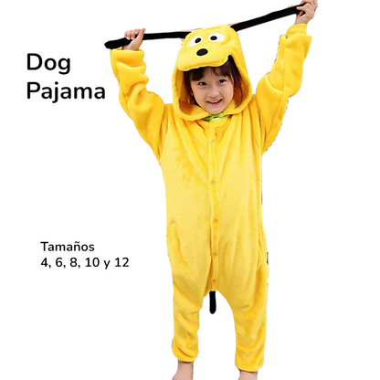 Pijama Kigurumi de animal para niños, mameluco de lana de cuerpo entero, ropa de dormir y disfraz de cosplay para Halloween