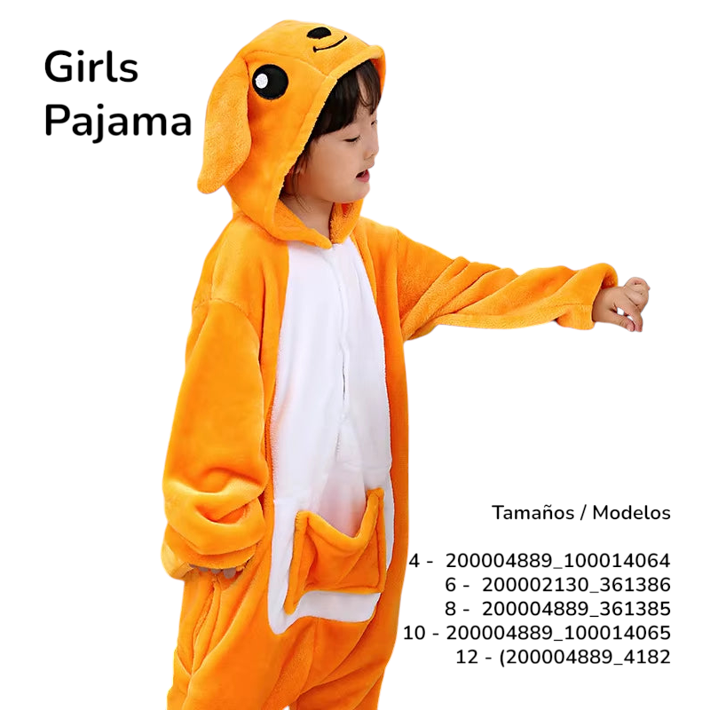 Pijama Kigurumi de animal para niños, mameluco de lana de cuerpo entero, ropa de dormir y disfraz de cosplay para Halloween