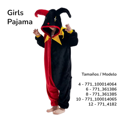 Pijama Kigurumi de animal para niños, mameluco de lana de cuerpo entero, ropa de dormir y disfraz de cosplay para Halloween