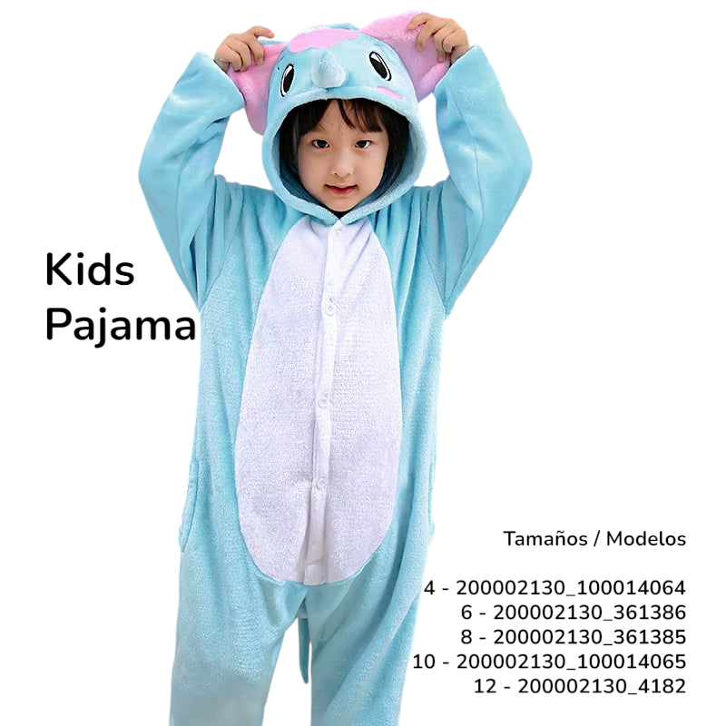 Pijama Kigurumi de animal para niños, mameluco de lana de cuerpo entero, ropa de dormir y disfraz de cosplay para Halloween