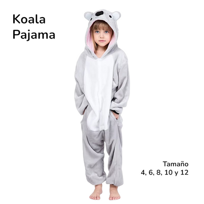 Pijama Kigurumi de animal para niños, mameluco de lana de cuerpo entero, ropa de dormir y disfraz de cosplay para Halloween