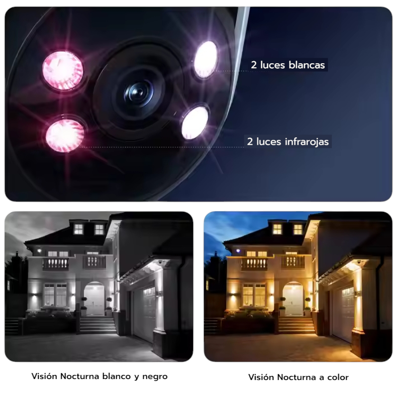 Mini cámara CCTV wifi PTZ de 3 MP de WESECUU