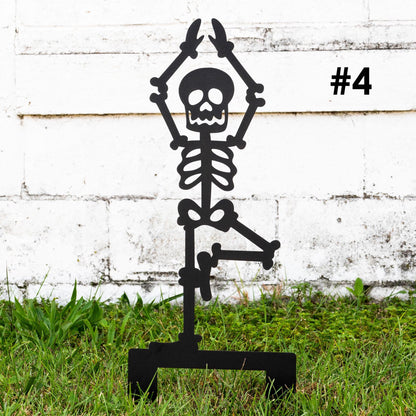 Decoración en acero en forma de esqueleto al aire libre para Día de Muertos o Halloween