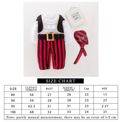 Ropa de Cosplay de capitán pirata, disfraz de Halloween y Navidad para niños, disfraz de pirata