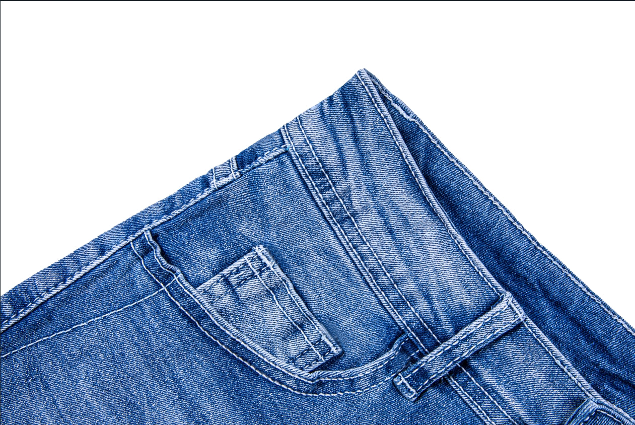 Shorts vaqueros desgastados de tiro medio-alto para mujer
