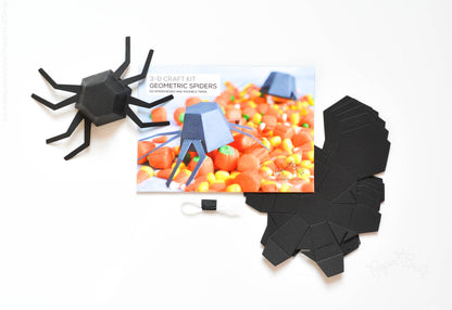 Kit de araña geométrica para Halloween - Conjunto de 6